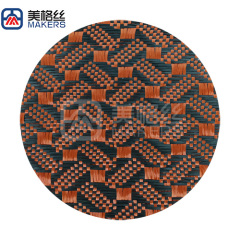 3k 240gsm coffee bean pattern carbon fiber fabric/cloth in orange