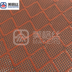 3k 240gsm diamond pattern jacquard carbon fiber fabric in orange