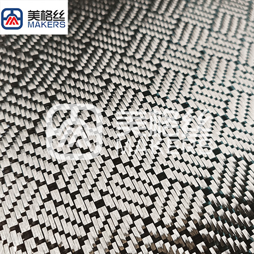 3k 240gsm square pattern jacquard carbon fiber fabric in black