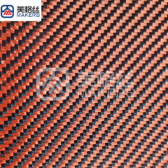 3k 230gsm twill aramid kevlar fabrics/ cloth in orange