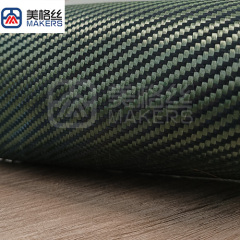 3k 230gsm twill aramid kevlar fabrics/ cloth in green