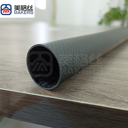 3k 200gsm plain carbon fiber tube in matt without gelcoat