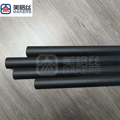 3k 200gsm plain carbon fiber tube in matt without gelcoat