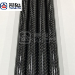 3k 200gsm twill carbon fiber tube in glossy carbon fiber parts