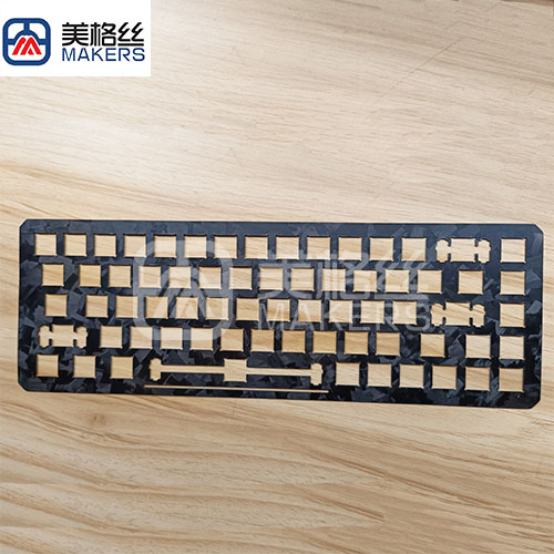 Customized keyboard 3K 200gsm forged carbon fiber parts finished keyboard without gelcoat