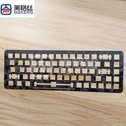 Customized keyboard 3K 200gsm forged carbon fiber parts finished keyboard without gelcoat