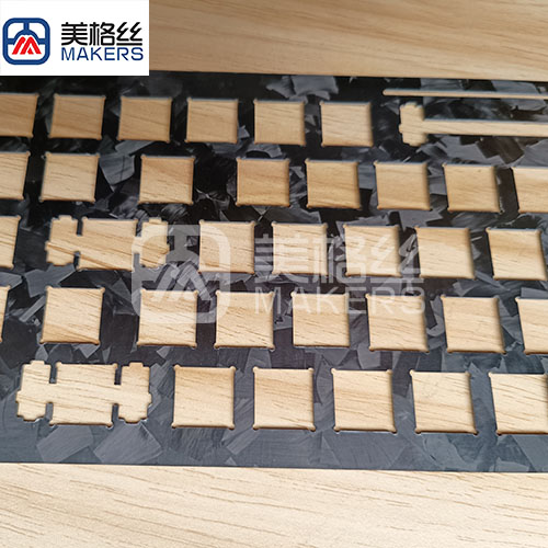Customized keyboard 3K 200gsm forged carbon fiber parts finished keyboard without gelcoat