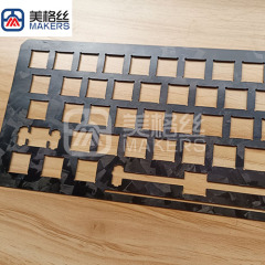 Customized keyboard 3K 200gsm forged carbon fiber parts finished keyboard without gelcoat