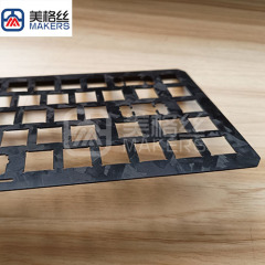 Customized keyboard 3K 200gsm forged carbon fiber parts finished keyboard without gelcoat