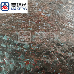Prepreg 12K 300gsm forged carbon fiber fabric in red