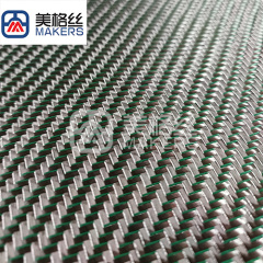 3K 240gsm mainland yarn metallic carbon fiber fabric in green
