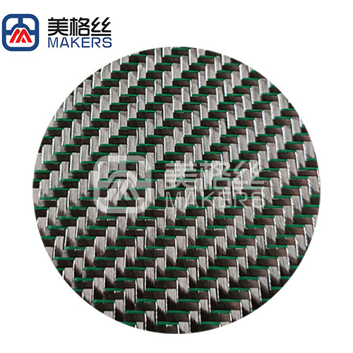 3K 240gsm mainland yarn metallic carbon fiber fabric in green