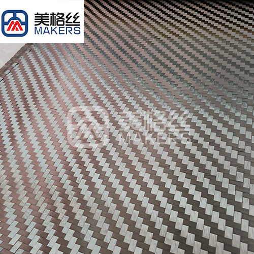 12K 200gsm twill spread tow carbon fiber fabric for automobile cell width-8*8mm