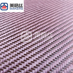 3K 270gsm fiberglass & carbon fiber fabric in purple