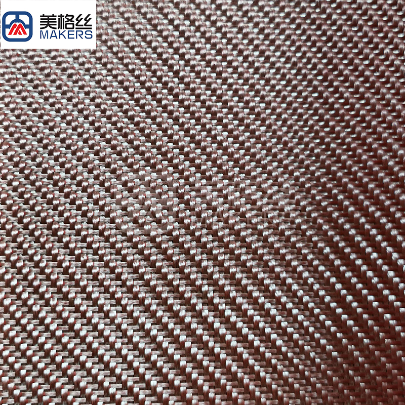 3K 320gsm twill weave Electroplated fiberglass fabric cloth in red