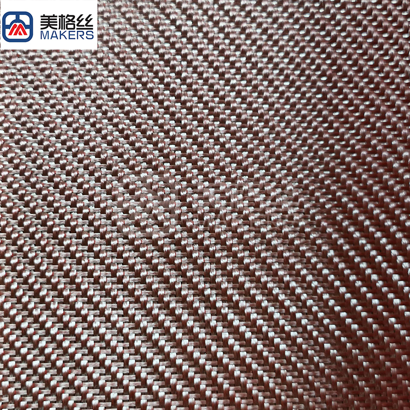 3K 320gsm twill weave Electroplated fiberglass fabric cloth in red