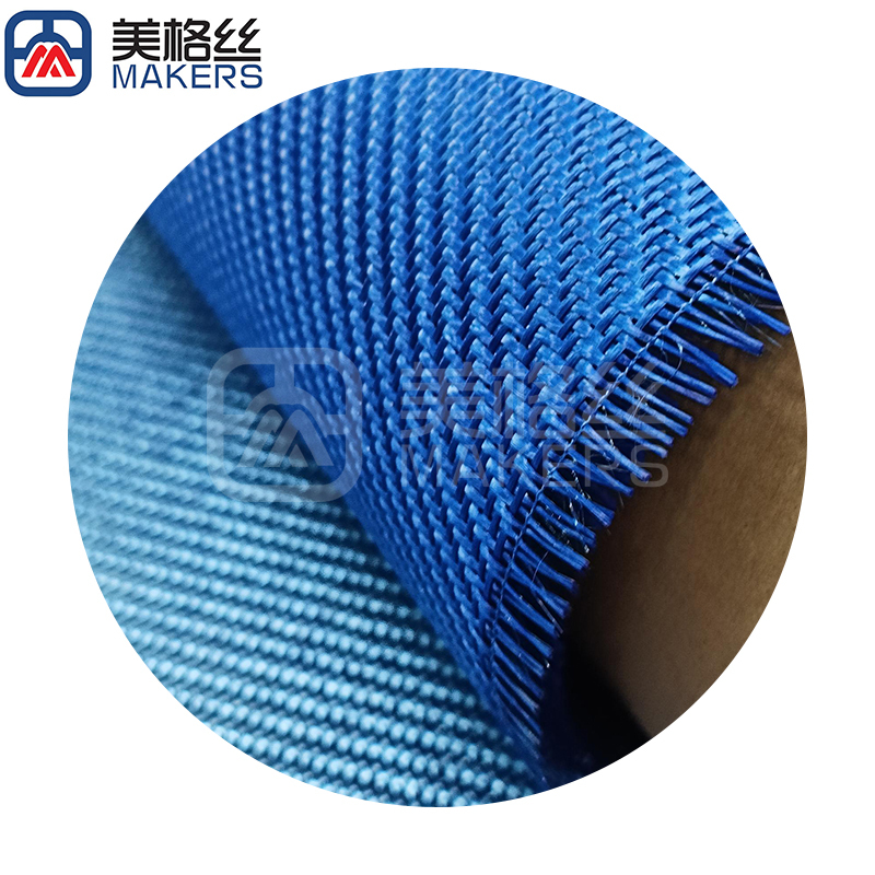 3K 320gsm twill weave Electroplated fiberglass fabric cloth in blue