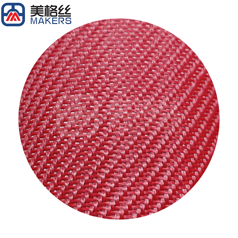 3K 320gsm twill weave Electroplated fiberglass fabric cloth in red