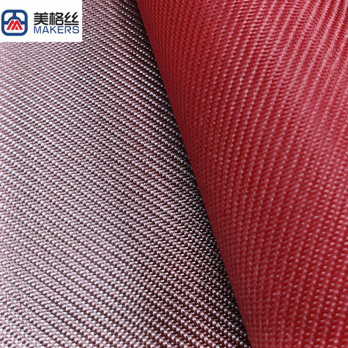 3K 320gsm twill weave Electroplated fiberglass fabric cloth in red