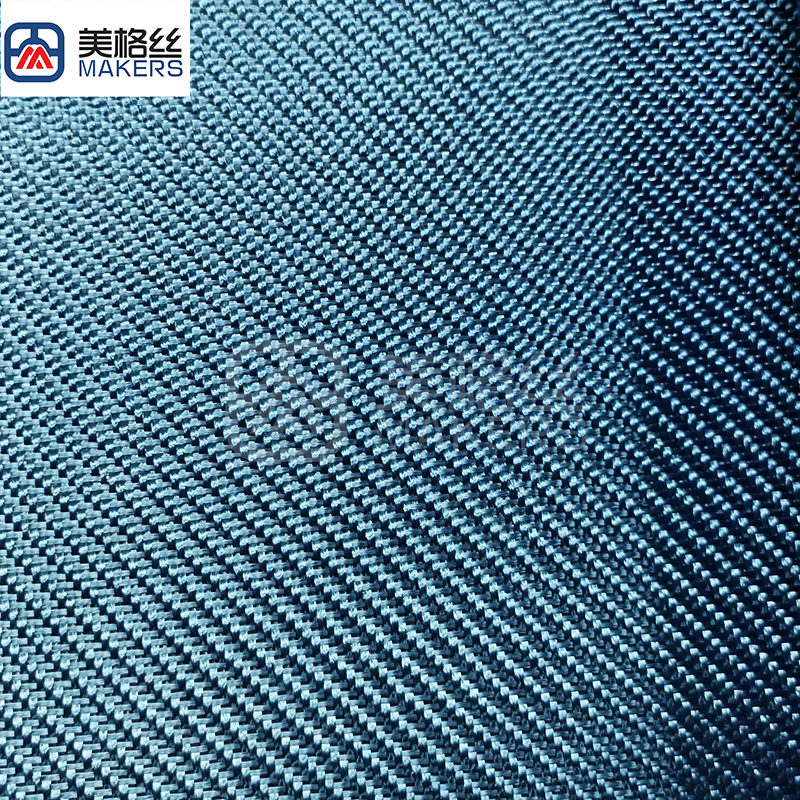 3K 320gsm twill weave Electroplated fiberglass fabric cloth in blue