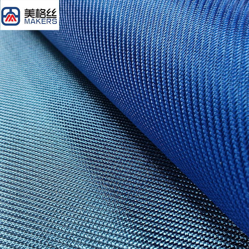 3K 320gsm twill weave Electroplated fiberglass fabric cloth in blue