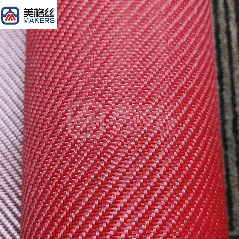 3K 320gsm twill weave Electroplated fiberglass fabric cloth in red