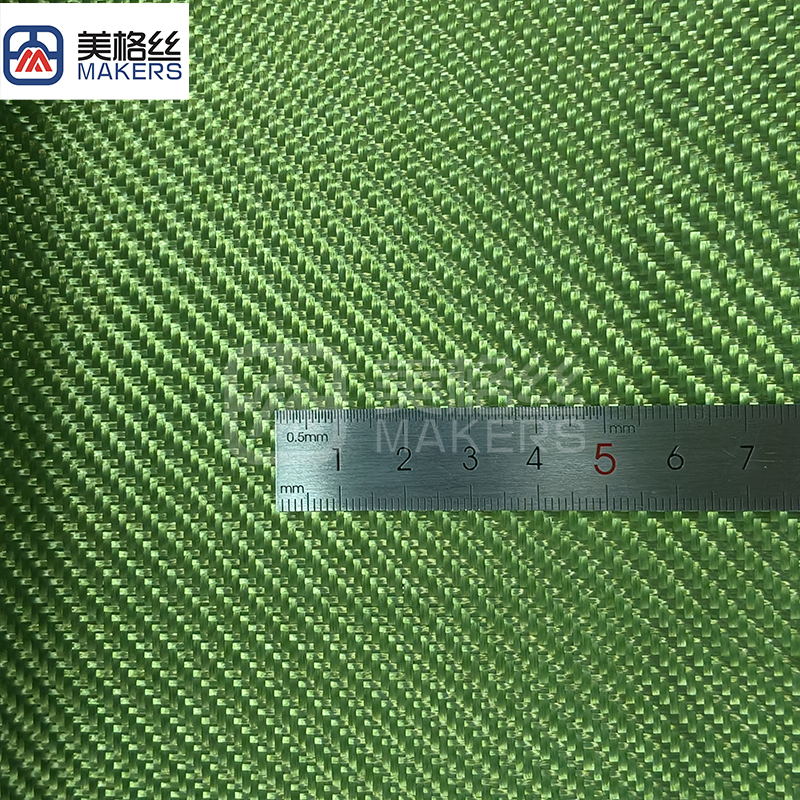 3K 320gsm twill weave Electroplated fiberglass fabric cloth in green