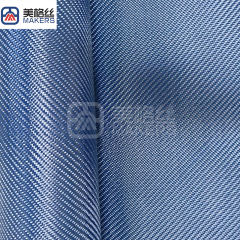 1500D 230gsm twill weave pure aramid Kevlar fabric in blue