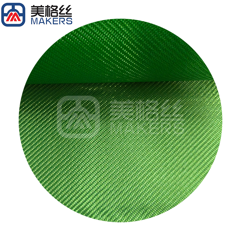 3K 320gsm twill weave Electroplated fiberglass fabric cloth in green