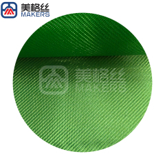 3K 320gsm twill weave Electroplated fiberglass fabric cloth in green