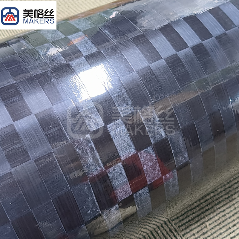 24K 165gsm Toray yarn 40×20mm rectangular spread tow prepreg carbon fiber fabric