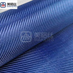 1500D 230gsm twill weave pure aramid Kevlar fabric in blue