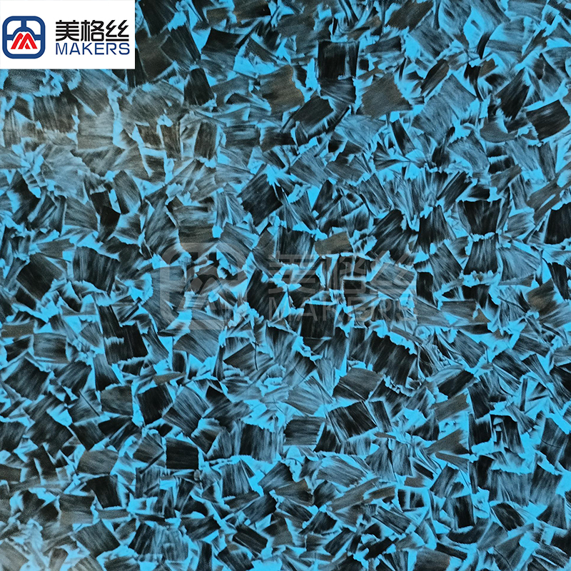 customized available forged carbon fiber plate in blue