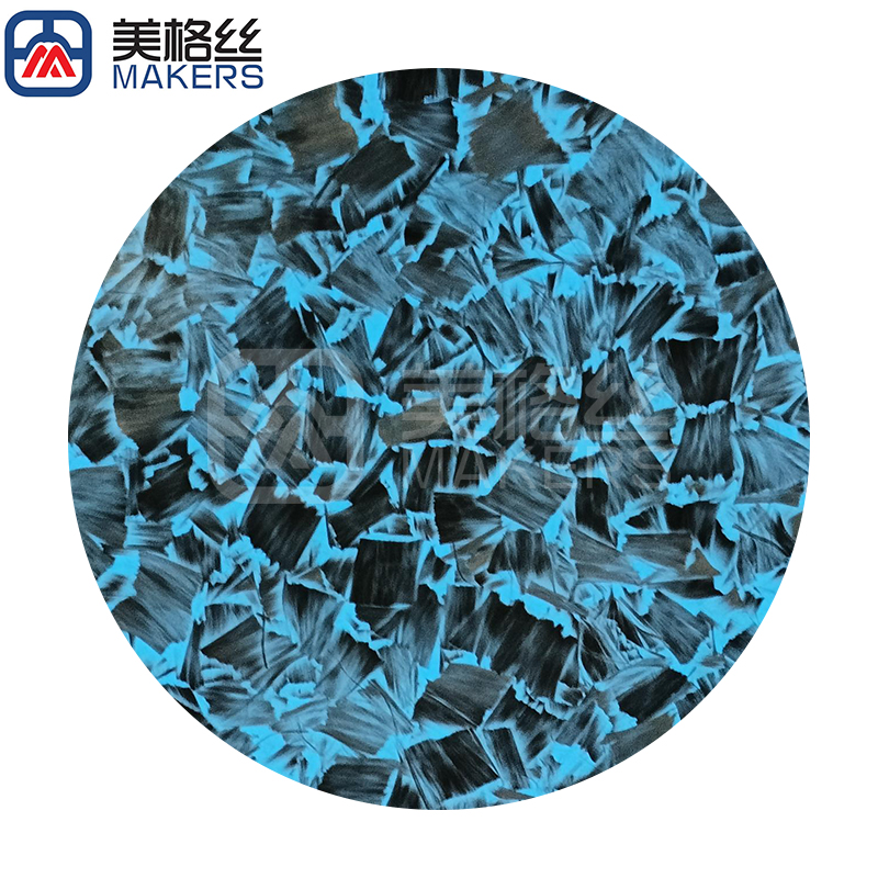 customized available forged carbon fiber plate in blue