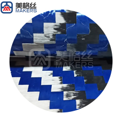 New arrival 12K 210gsm 6x6mm twill weave spread tow carbon fiber fabric cloth in blue and black
