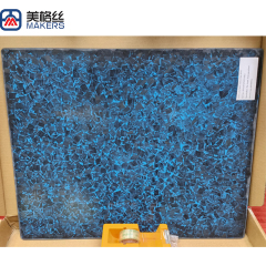 customized available forged carbon fiber plate in blue