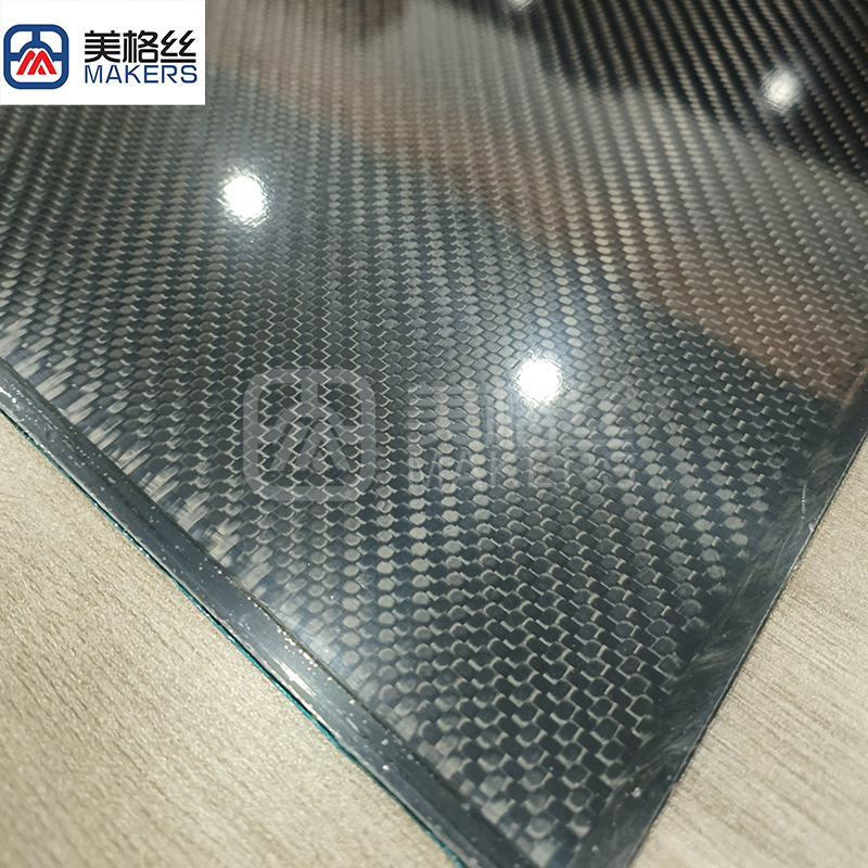 Customized available 3k 200gsm twill weave glossy carbon fiber plate sheet