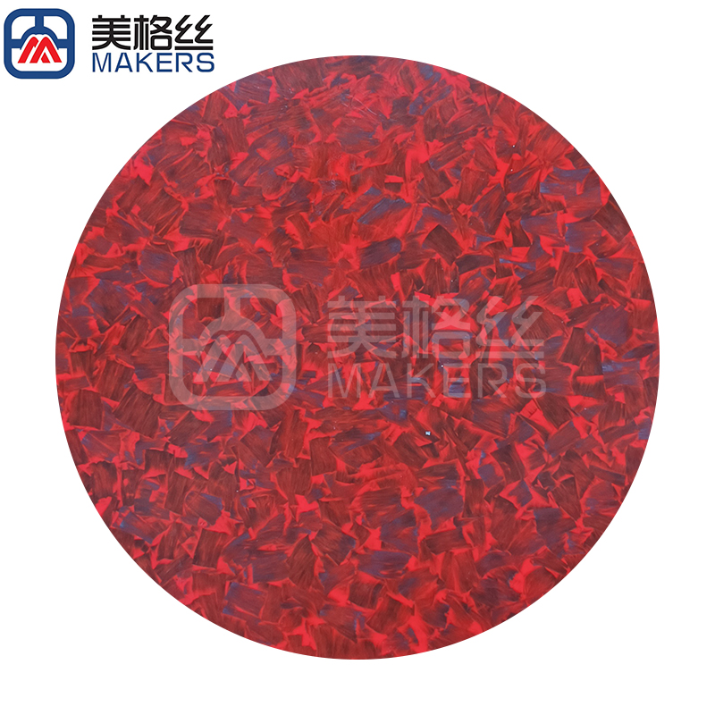 red forged carbon fiber plate sheet