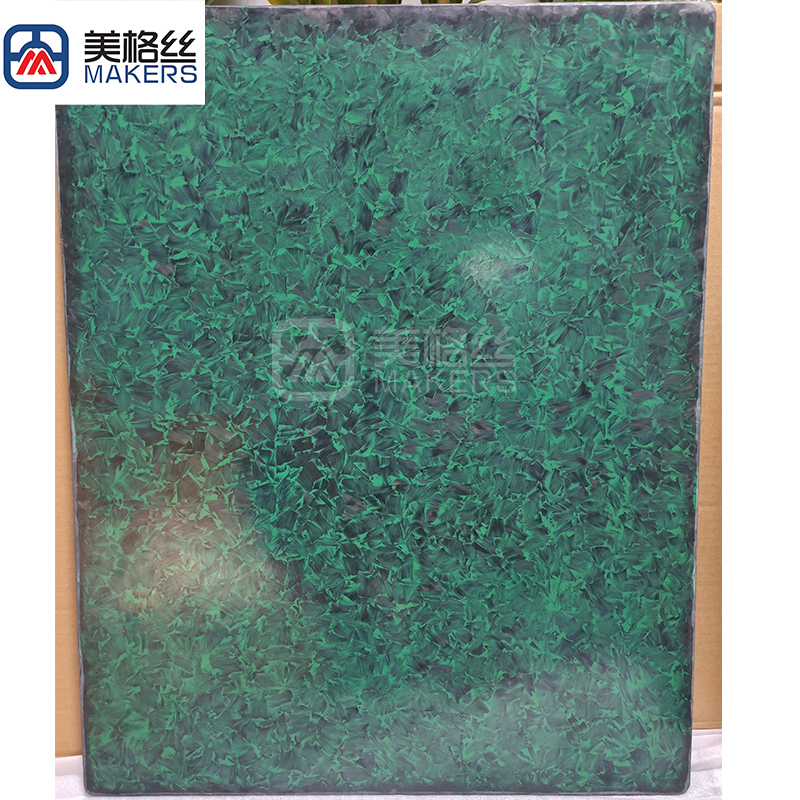 green forged carbon fiber plate sheet