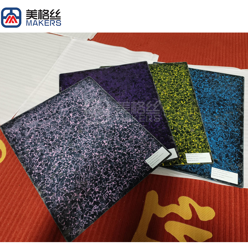 purple forged chopped carbon fiber plate sheet for sale