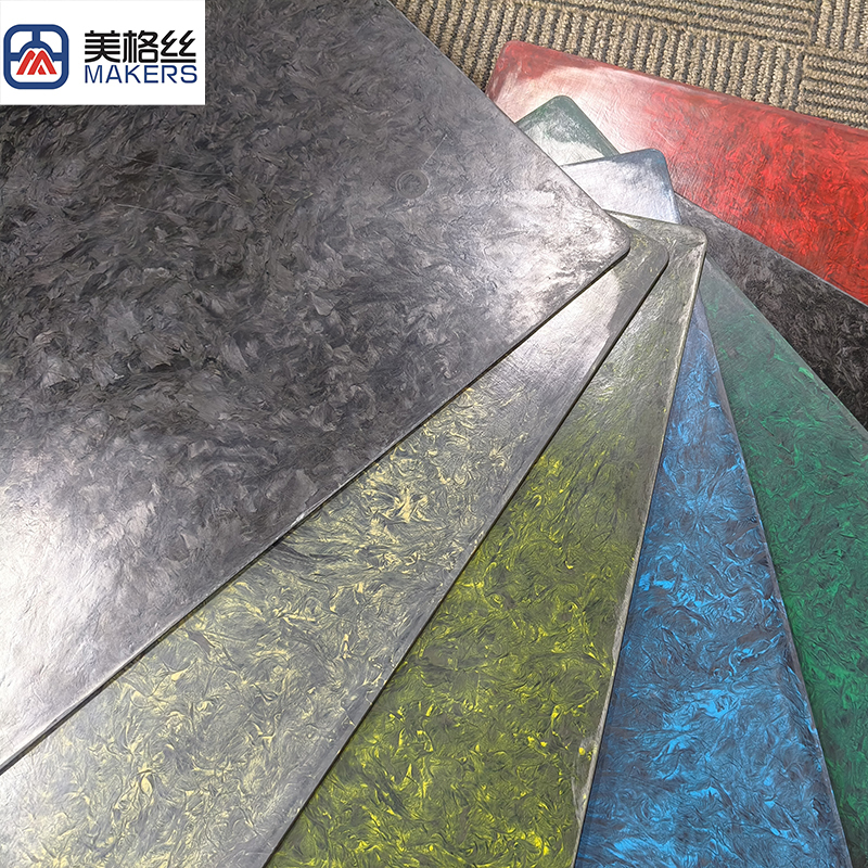 green forged carbon fiber plate sheet Customizable Sizes Available
