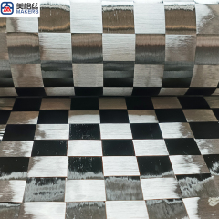 12K 80gsm 20*20mm spread tow carbon fiber fabric dry carbon fiber plain woven checkerboard pattern