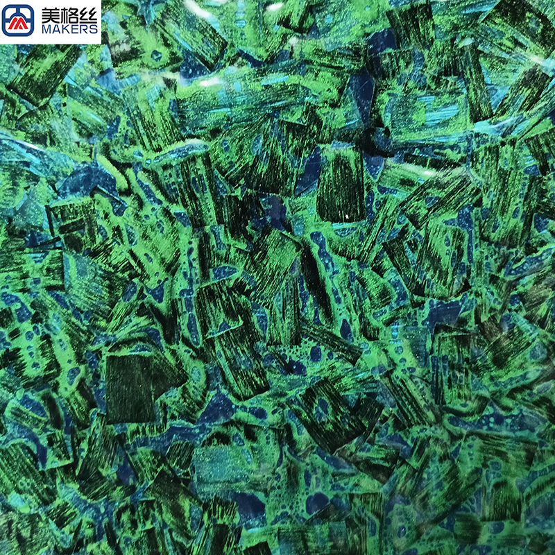12K-12.5mm 500gsm pearl gold forged carbon fiber fabric prepreg cloth China factory carbon fiber supplier pre impregnated carbon fiber