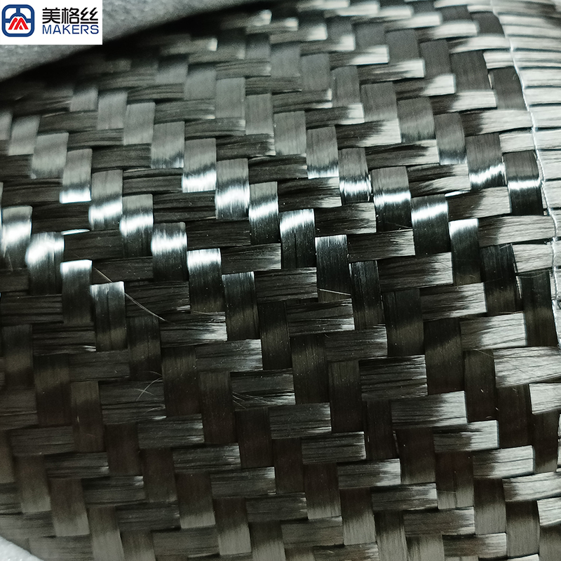 12K 400gsm twill weave carbon fiber fabric cloth dry carbon fiber China yarn Toray yarn carbon fiber roll factory