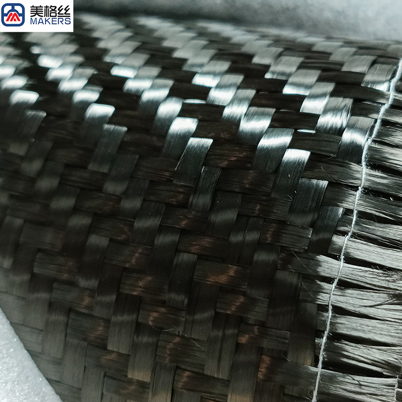 12K 400gsm twill weave carbon fiber fabric cloth dry carbon fiber China yarn Toray yarn carbon fiber roll factory