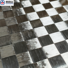 12K 88gsm 18x18mm plain weave silver electroplated carbon fiber formed/stabilized spread tow carbon fiber fabric dry carbon fiber cloth