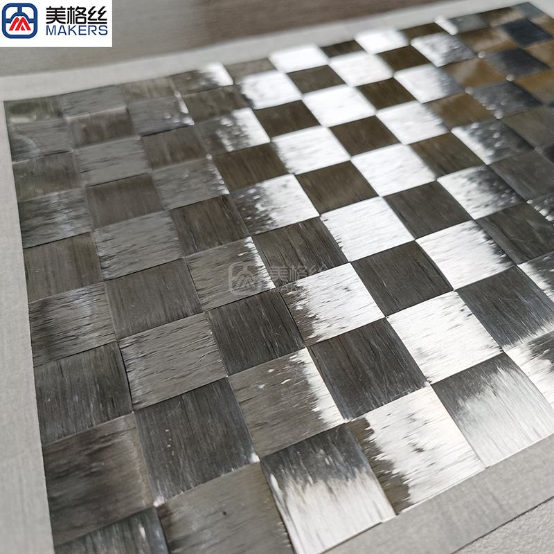 12K 88gsm 18x18mm plain weave silver electroplated carbon fiber formed/stabilized spread tow carbon fiber fabric dry carbon fiber cloth