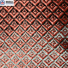3k 240gsm stamen pattern red carbon fiber fabric jacquard carbon fiber cloth aramid kelvar hybrid unique woven pattern