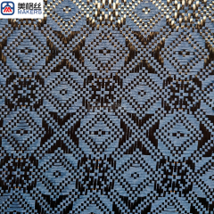 3k 240gsm rose pattern jacquard carbon fiber/kevlar hybrid fabric in blue