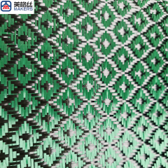 3k 240gsm hydrant pattern jacquard carbon fiber/kevlar hybrid fabric in green